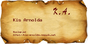 Kis Arnolda névjegykártya